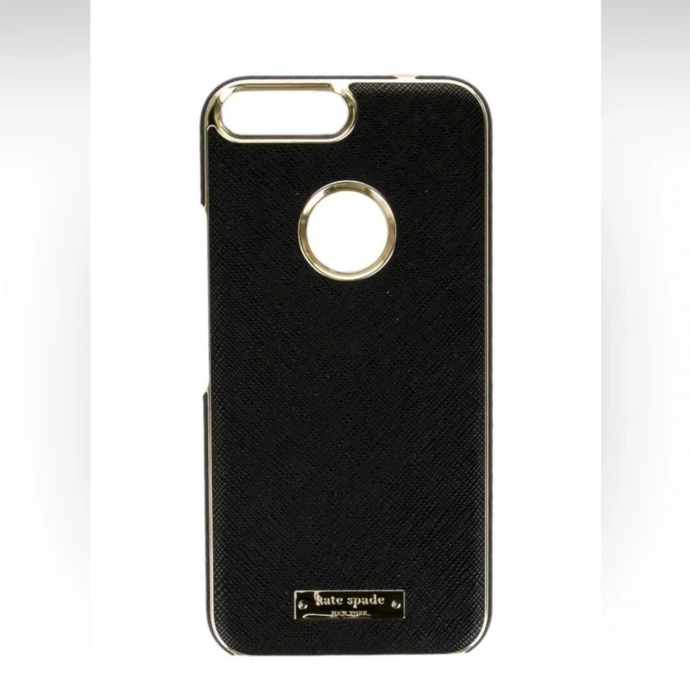 KATE SPADE Black Leather Pixel XL Wrap Case NEW